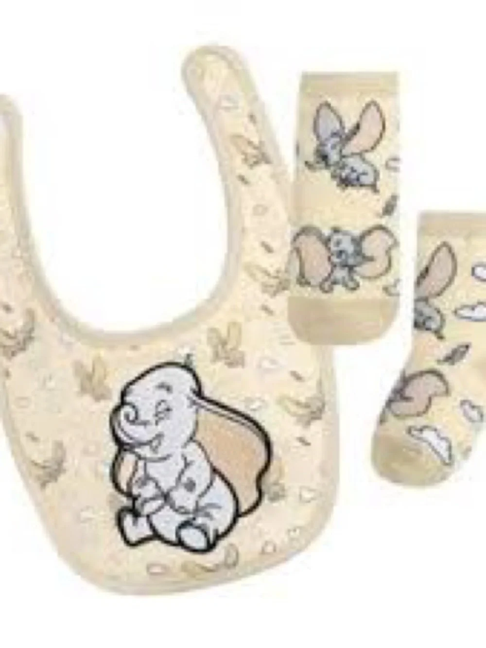 Disney Baby Yellow Dumbo Bib and Sock Set